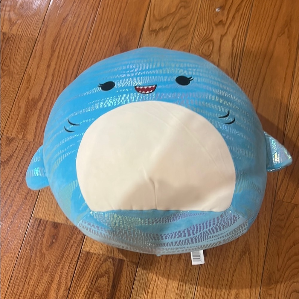Squishmellow Blue and White Plush Fish Toy